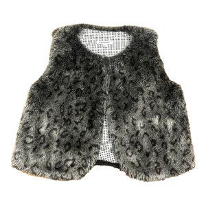 3Pommes Girl's 2/3 Sleeveless Animal Print Faux Fur Vest